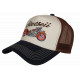 Casquette Trucker Moto Vintage Beige Marine Filet Marron Stetseii CASQUETTES Hip Hop Honour