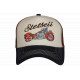 Casquette Trucker Moto Vintage Beige Marine Filet Marron Stetseii CASQUETTES Hip Hop Honour