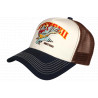 Casquette Trucker Aigle Vintage Beige Marron Filet Biker Stetseii