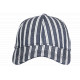 Casquette Rayée Bleu Marine Blanche Style Marin Vintage en Coton Kerlann CASQUETTES Nyls Création