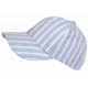 Casquette Rayée Bleu Ciel Blanche Style Côte Atlantique Vintage en Coton Kerlann CASQUETTES Nyls Création