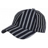 Casquette Rayée Bleu Marine Blanche Style Riviera Bord de Mer Coton Kerlann
