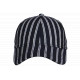Casquette Rayée Bleu Marine Blanche Style Riviera Bord de Mer Coton Kerlann CASQUETTES Nyls Création