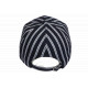 Casquette Rayée Bleu Marine Blanche Style Riviera Bord de Mer Coton Kerlann CASQUETTES Nyls Création