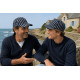 Casquette Rayée Bleu Marine Blanche Style Riviera Bord de Mer Coton Kerlann CASQUETTES Nyls Création