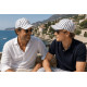 Casquette Blanche Rayée Bleu Marine Mode Bord de Mer Coton Kerlann CASQUETTES Nyls Création