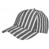 Casquette Rayée Grise Blanche Style Yacht Club Bord de Mer en Coton Kerlann