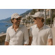 Casquette Rayée Beige Marron Style Yacht Club Bord de Mer en Coton Kerlann CASQUETTES Nyls Création