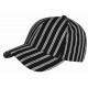 Casquette Noire Rayée Blanche Style Yacht Club Bord de Mer en Coton Kerlann CASQUETTES Nyls Création