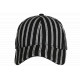 Casquette Noire Rayée Blanche Style Yacht Club Bord de Mer en Coton Kerlann CASQUETTES Nyls Création