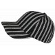 Casquette Noire Rayée Blanche Style Yacht Club Bord de Mer en Coton Kerlann CASQUETTES Nyls Création