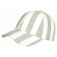 Casquette Écrue Rayée Grise Style Vacances Bord de Mer en Coton Anaor CASQUETTES Nyls Création