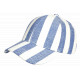 Casquette Bleu Ciel Écrue Mode Vacances Bord de Mer en Coton Anaor CASQUETTES Nyls Création