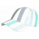 Casquette Turquoise Rayée Ecrue Mode Vacances Bord de Mer en Coton Anaor CASQUETTES Nyls Création