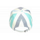 Casquette Turquoise Rayée Ecrue Mode Vacances Bord de Mer en Coton Anaor CASQUETTES Nyls Création