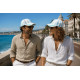 Casquette Turquoise Rayée Ecrue Mode Vacances Bord de Mer en Coton Anaor CASQUETTES Nyls Création