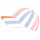 Casquette Rose et Bleue Rayée Ecrue Mode Vacances Bord de Mer en Coton Anaor CASQUETTES Nyls Création