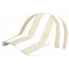 Casquette Beige Rayée Ecrue Mode Vacances Bord de Mer en Coton Anaor