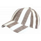 Casquette Marron Rayée Ecrue Eté Vacances Bord de Mer en Coton Anaor CASQUETTES Nyls Création