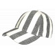 Casquette Noire Rayée Ecrue Eté Vacances Bord de Mer en Coton Anaor CASQUETTES Nyls Création
