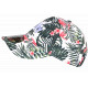 Casquette Tropicale NY Blanche Fleurie Rose Feuillage Exotique Été Vacances Aloha CASQUETTES Nyls Création