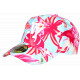 Casquette Tropicale NY Turquoise Fleurie Rouge Feuillage Exotique Été Vacances Aloha CASQUETTES Nyls Création