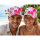 Casquette Tropicale NY Turquoise Fleurie Rouge Feuillage Exotique Été Vacances Aloha CASQUETTES Nyls Création