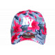 Casquette NY Fleurie Rose Grise Tropicale Style Floral Tendance Aloha CASQUETTES Nyls Création