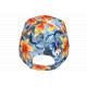Casquette NY Fleurie Jaune et Bleue Tropicale Style Floral Tendance Aloha CASQUETTES Nyls Création