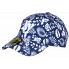 Casquette Tropicale NY Bleue et Blanche à Fleur Tropicale Style Exotique Aloha