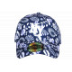 Casquette Tropicale NY Bleue et Blanche à Fleur Tropicale Style Exotique Aloha CASQUETTES Nyls Création