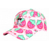 Casquette Licorne Fraise Rose Fille Enfant Style Gourmand Été 6-12 ans Réglable
