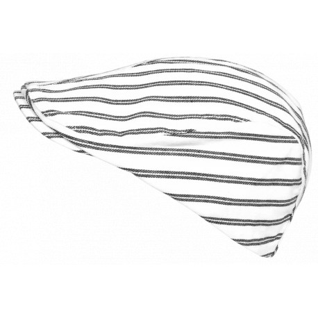 Béret Casquette Rayée Blanche et Noire Style Marin en Coton Kaelig CASQUETTES Nyls Création