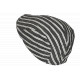 Béret Casquette Rayée Grise et Blanche Style Marin en Coton Kaelig CASQUETTES Nyls Création