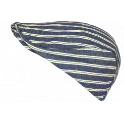 Béret Casquette Rayée Bleue et Blanche Style Marin en Coton Kaelig CASQUETTES Nyls Création