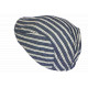 Béret Casquette Rayée Bleue et Blanche Style Marin en Coton Kaelig CASQUETTES Nyls Création