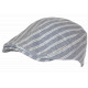 Béret Casquette Rayée Bleu Ciel et Blanche Style Marin en Coton Kaelig CASQUETTES Nyls Création