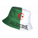 Chapeau Bob Algérie Vert Blanc Drapeau Algérien Unisexe Supporter Reversible BOB Nyls Création