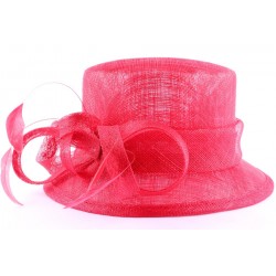 Chapeau cérémonie Alisier en sisal Rouge ANCIENNES COLLECTIONS divers