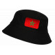 Bob Maroc Noir Rouge en Coton Drapeau Maroc Homme Femme BOB Nyls Création