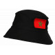 Bob Maroc Noir Rouge en Coton Drapeau Maroc Homme Femme BOB Nyls Création