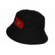 Bob Maroc Noir Rouge en Coton Drapeau Maroc Homme Femme BOB Nyls Création