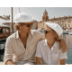 Casquette Plate Blanche Vintage Ajustable – Béret Eté en Coton Look Homme Femme CASQUETTES Nyls Création
