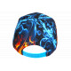 Casquette Enfant Feu Orange Bleue Originale Flammes Fire NY de 7 a 11 ans Casquette Enfant Hip Hop Honour
