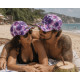 Casquette NY Fleurie Violette Rose Style Floral Tropicale Baseball Bali CASQUETTES Hip Hop Honour