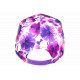 Casquette Enfant NY Fleurie Violette Tropicale Fond Blanc Bali 6 à 12 Ans Garçon Fille Casquette Enfant Hip Hop Honour