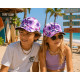 Casquette Enfant NY Fleurie Violette Tropicale Fond Blanc Bali 6 à 12 Ans Garçon Fille Casquette Enfant Hip Hop Honour