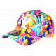 Casquette Enfant Fleurs Oranges Bleues Tropicales Phuket de 7 à 11 ans Casquette Enfant Hip Hop Honour
