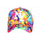 Casquette Enfant Fleurs Oranges Bleues Tropicales Phuket de 7 à 11 ans Casquette Enfant Hip Hop Honour
