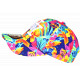 Casquette Enfant Fleurs Oranges Bleues Tropicales Phuket de 7 à 11 ans Casquette Enfant Hip Hop Honour